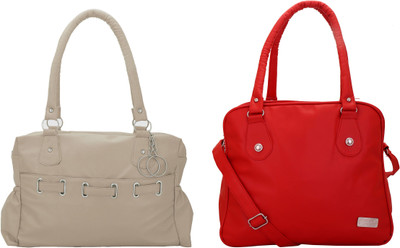 

Lady bar Shoulder Bag(Grey, Red)