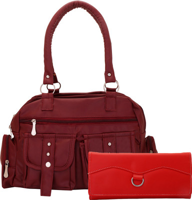 

Lady bar Shoulder Bag(Maroon, Red)