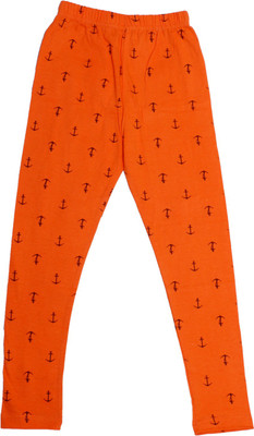 Indistar Legging For Girls(Orange Pack of 1)