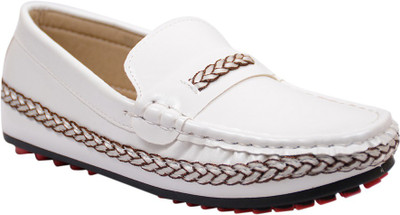 

JUMPS AND BUMPS Boys Slip on Loafers(White