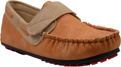 

JUMPS AND BUMPS Boys Velcro Loafers(Multicolor, Brown
