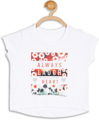

612 League Girls Casual Cotton Top(White, Pack of 1