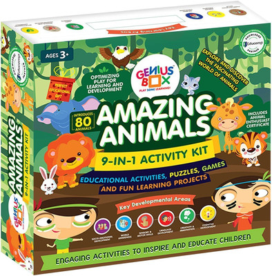 

Genius Box Learning and Educational Toys for Children: Amazing Animals Activity Kit / Educational Kit / Learning Toy / STEM(Multicolor)