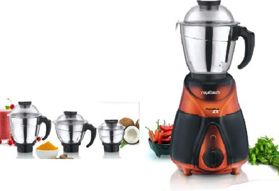 

Royal Touch Metallica ZX Unbrekable 1HP 1 W Mixer Grinder(Multicolor, 3 Jars)
