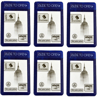 

Madni Perfumes White Legend Pocket Perfumes 6 Pieces (Each Piece 250 Sprays) Eau de Parfum - 120 ml(For Men & Women)
