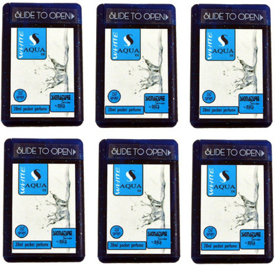 

Madni Perfumes White Aqua Pocket Perfumes 6 Pieces (Each Piece 250 Sprays) Eau de Parfum - 120 ml(For Men & Women)