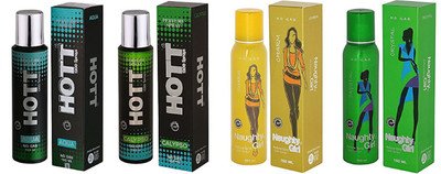 

HOTT AQUA, CALYPSO AND NAUGHTY GIRL CHARM, CRYSTAL -150ML Eau de Parfum - 150 ml(For Men & Women)