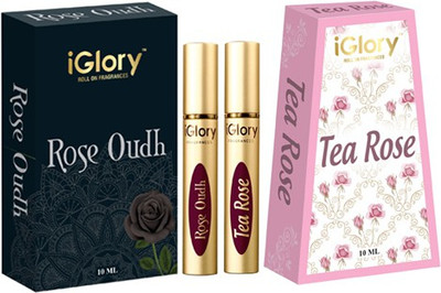 

iGlory BEST COMBO OF ROSE OUDH & TEA ROSE, HIS & HER ATTAR DELIGHT,DAY & NIGHT AROMAS,100% ALCOHOL FREE,BEST QUALITY ROLL ON PERFUME,LONG LASTING ITTAR - ROSE OUDH & TEA ROSE Perfume - 20 ml(For Men & Women)
