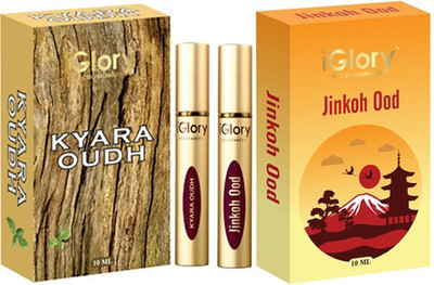

iGlory BEST UNBEATABLE OUDH COMBO OF MUSKY KYARA & EARTHY JINKOH, LONG LASTING ATTARS / BEST OF OUDH FRAGRANCE, BEST PERFUME FOR MEN, 100% ALCOHOL FREE, BEST QUALITY ROLL ON ITTAR, BEST OUDH PERFUME FOR WOMEN - KYARA OUDH & JINKOH OOD Perfume - 20 ml(For 
