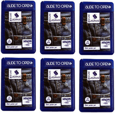 

Madni Perfumes Blue Jeans Pocket Perfumes 6 Pieces (Each Piece 250 Sprays) Eau de Parfum - 120 ml(For Men & Women)