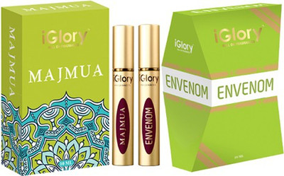 

iGlory BEST ARABIC PERFUMES / LONG LASTING ATTARS / BEST COMBO OF STRONG & LIGHT FRAGRANCES, FOR MEN & WOMEN, 100% ALCOHOL FREE, BEST QUALITY ROLL ON ATTARS  MAJMUA & ENVENON(Pack of 2) Perfume - 20 ml(For Men & Women)