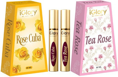 

iGlory BEST FLORAL MAGNETISM OF ROSE, MATCHLESS ROSE ATTAR FRAGRANCE, BEST PERFUME FOR WOMEN, PERFECT FOR GIFTING, 100% CONCENTRATED OIL, 100% ALCOHOL FREE, BEST QUALITY ROLL ON PERFUMES, LONG LASTING PERFUMES - TEA ROSE & ROSE CUBA(PACK OF 2) Perfume - 2