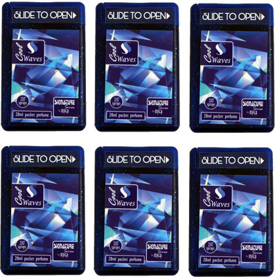 

Madni Perfumes Cool Waves Pocket Perfumes 6 Pieces (Each Piece 250 Sprays) Eau de Parfum - 120 ml(For Men & Women)