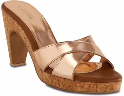 

JAS&NISH Women Golden Heels