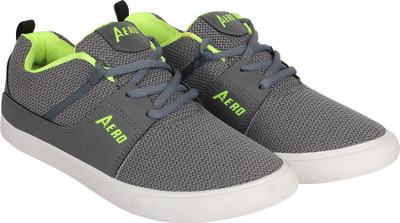 

Aero Canvas Sneakers For Men(Grey, Dgrey::pgreen
