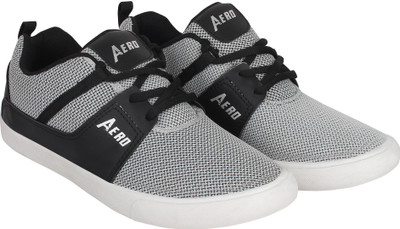 

Aero Canvas Sneakers For Men(Grey, Black, Lgrey::black