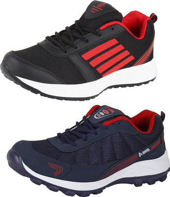 

Aero 02 Pair Combo Power Play Running Shoes For Men(Blue, Red, Black, Red