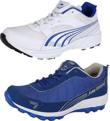 

Aero 02 Pair Combo Power Play Running Shoes For Men(Multicolor, Rblue::grey::white::blue