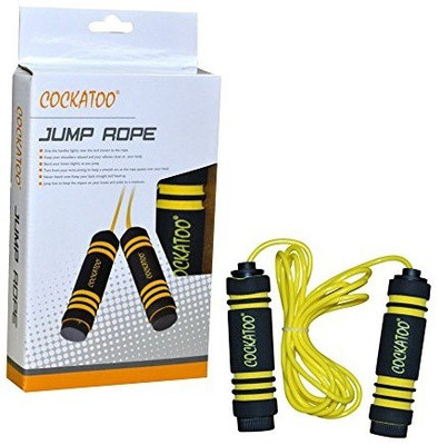 

COCKATOO PVC Freestyle Skipping Rope(Multicolor, Length: 1 inch), Black