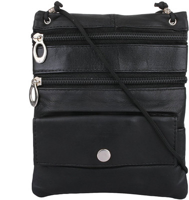 

K London Women Casual Black Genuine Leather Sling Bag