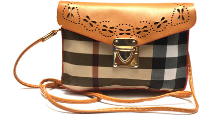 

Urban Interia Women Casual Brown Leatherette Sling Bag