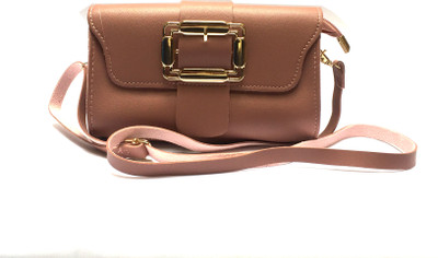 

Urban Interia Women Casual Pink Leatherette Sling Bag