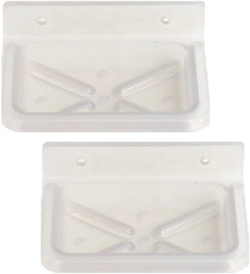 

Prestige Acrylic Unbreakable Square Soap Dish Set of 2 pcs(White)
