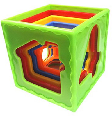 

Emob Bright Color Nesting Cube Shape Amazing Stack Sorting Learning Toys for Babies & Infants(Multicolor)
