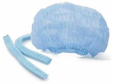 

Bolt 50 Pc Disposable Stretchable Blue Caps, Cover Hair For Cooking & Hygiene Surgical Head Cap Surgical Head Cap(Disposable)
