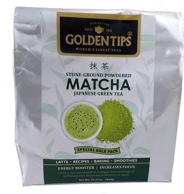 

Golden Tips Golden Tips Original Japanese Matcha Green Tea Powder (1 Kg - Bulk Pack) 500 servings - All Natural, NO Added Sugar - Helps Weight Loss, Increases Focus, Boost Energy - Perfect for Latte, Recipes and Baking Matcha Tea Pouch(1000 g)