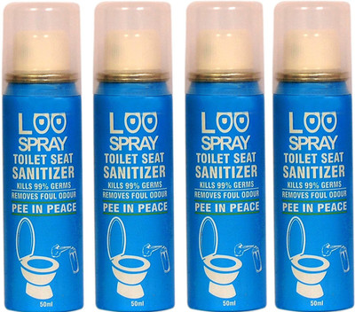 

Loo Spray Toilet Seat Sanitizer Spray Can 50ml (Pack of 4) Lemon Spray Toilet Cleaner(50 ml, Pack of 4)