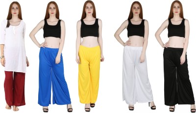 MARAMI Regular Fit Women White, Blue, Maroon, Black, Yellow Trousers