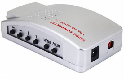 

NeroEdge TV-out Cable TV AV S Video RCA Composite to VGA PC Monitor Converter Adapter Box PAL to VGA(White, For TV)