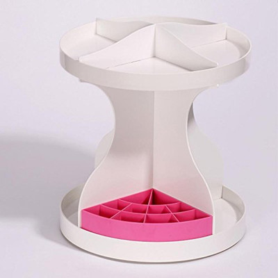 

ShopyBucket Rotating Desktop Storage Makeup, Cosmetic Vanity Box Makeup, Jewellery Vanity Box(Multicolor)