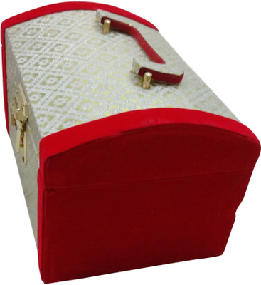 

Haryana Craft New Desing Golden Doted Palki Vanity Box / Cosmetic Box , Bangle Box In Heavy Hard Coated Material With Lock, Dimension 24*15*18 Com, Bangles Box Vanity Box(Golden)