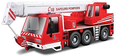 

Bburago Emergency Force Crane, Diecast Toy Crane(Red)