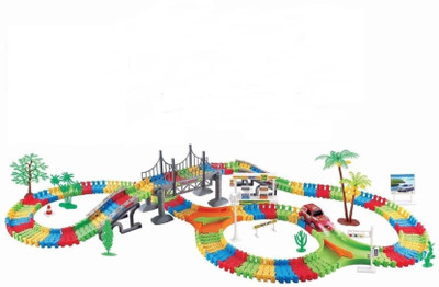 

Montez Kids Fun Glowing Track Set 257 Pcs LED Light Racing Game Set(Multicolor)