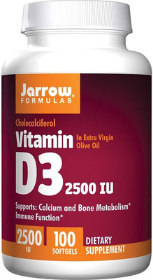 

Jarrow Formulas Vitamin D3, 2500IU, 100 Softgels(100 No)