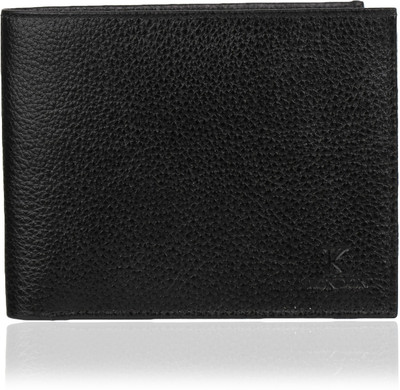 

K London Men Black Genuine Leather Wallet(8 Card Slots)