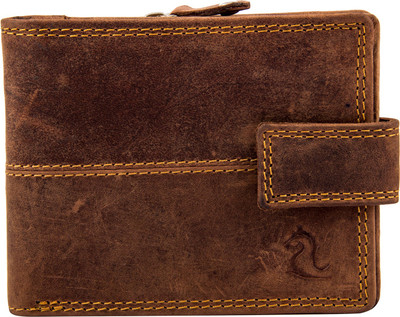 

Kara Men Brown Genuine Leather Wallet(6 Card Slots)
