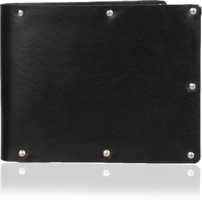 

K London Men Black Genuine Leather, Fabric Wallet(6 Card Slots)