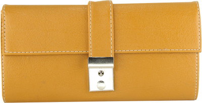 

Upshot Women Yellow Artificial Leather Wallet(3 Card Slots)