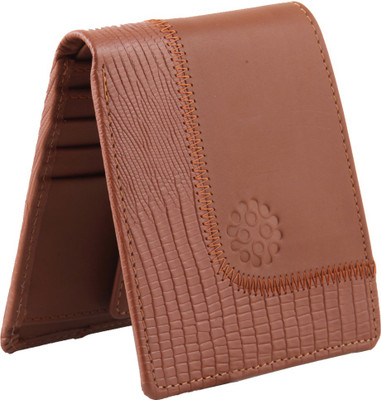 

DALMORE Men Tan Genuine Leather Wallet(8 Card Slots)