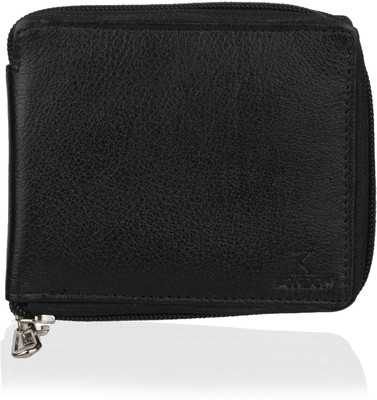 

K London Men Black Genuine Leather Wallet(4 Card Slots)