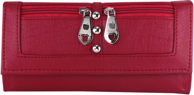 

Upshot Women Red Artificial Leather Wallet(3 Card Slots)