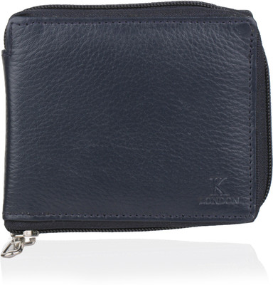 

K London Men Blue Genuine Leather Wallet(4 Card Slots)