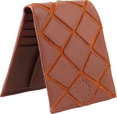 

DALMORE Men Tan Genuine Leather Wallet(8 Card Slots)