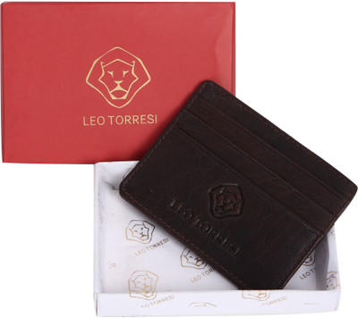 

Leo Torresi Men Brown Genuine Leather Card Holder(4 Card Slots)