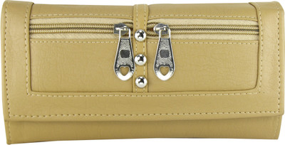 

Upshot Women Beige Artificial Leather Wallet(3 Card Slots)