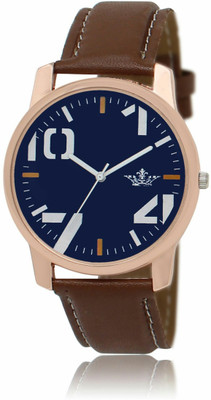 

victance new arrival LD 3 blue color stylist and designing multicolor dial with brown color leather belt trendy casual wrist watch for boy's and men Watch - For Men